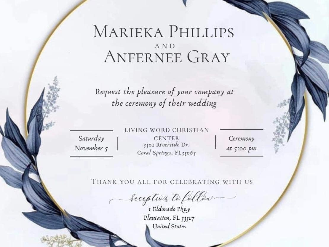 The Wedding Website of Ashley Phillips and Anfernee Gray