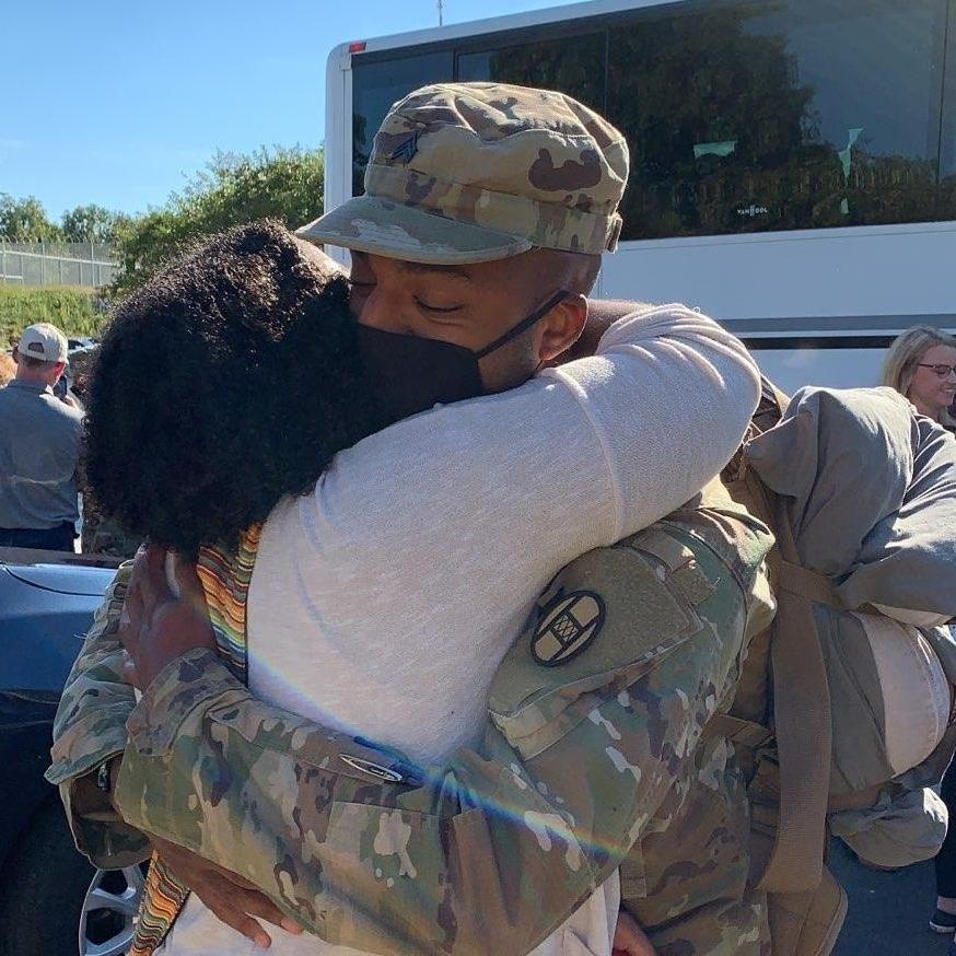 Reunited at last - so thankful for God's blessing of safety.