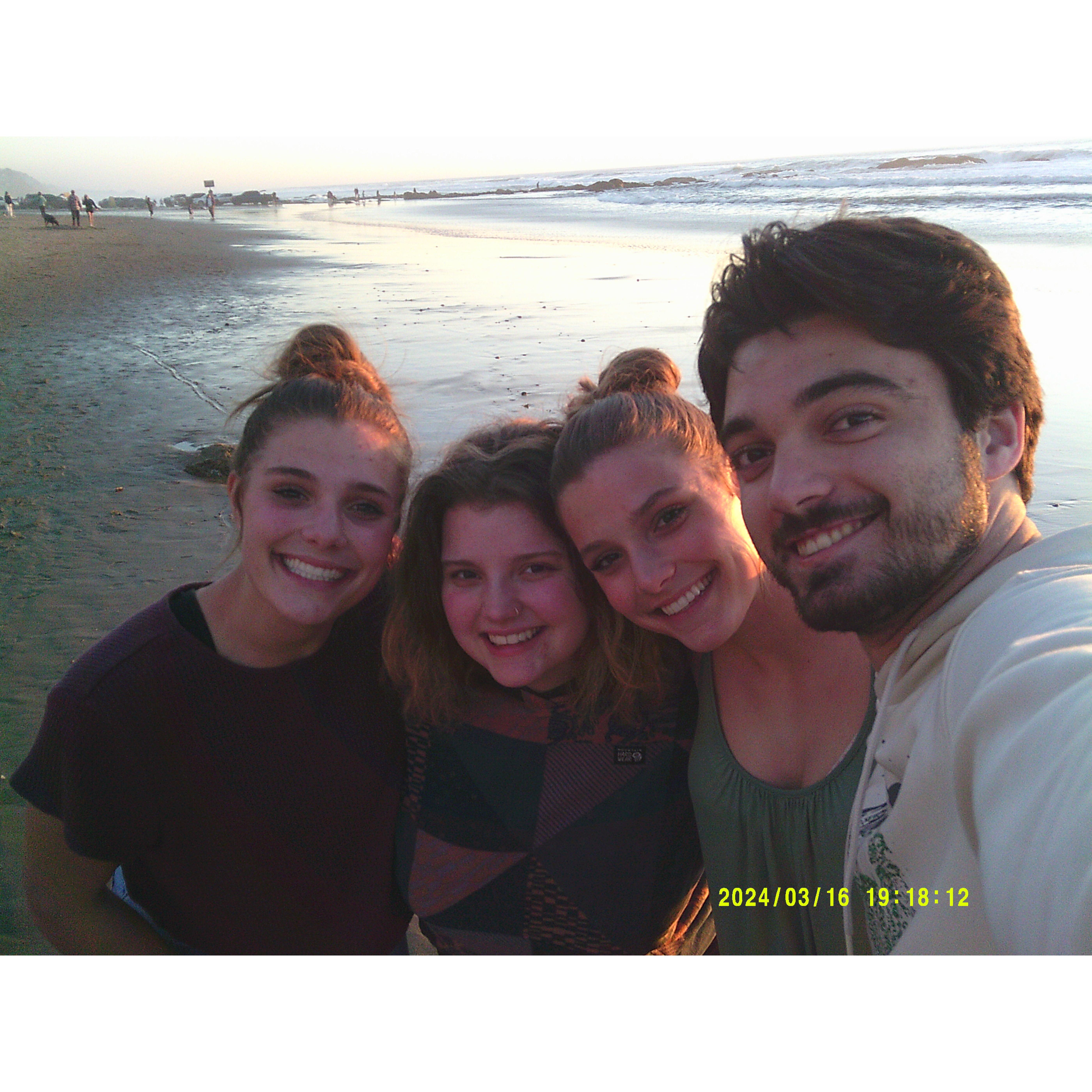 John treated Reghan, Teagen, and Taryn to a beach weekend in a rustic cottage.