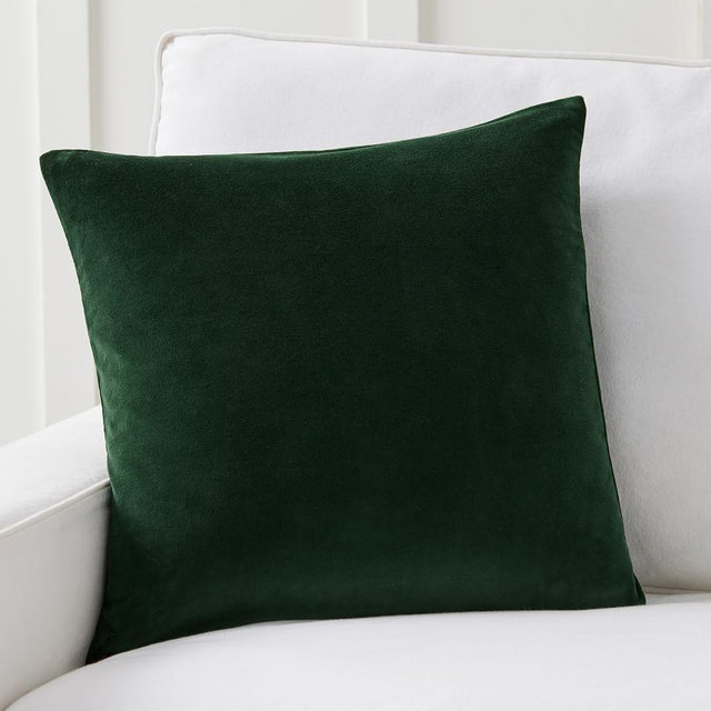 Everywhere Velvet Pillow, 20", Hunter