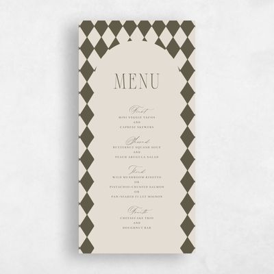 Green Wedding Menu - Anara