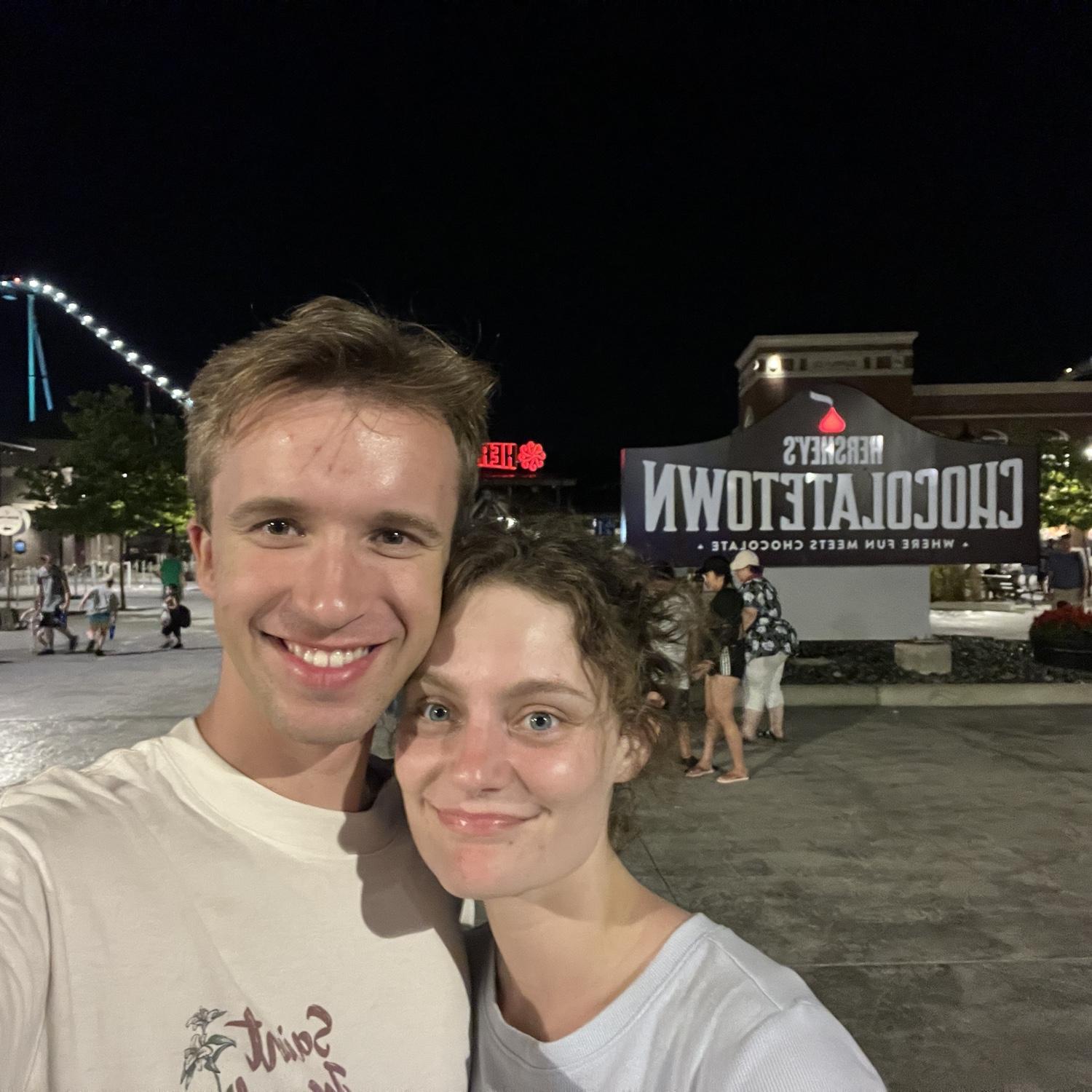 Hersheypark! The Disney of Pennsylvania! Please excuse our rollercoaster hair