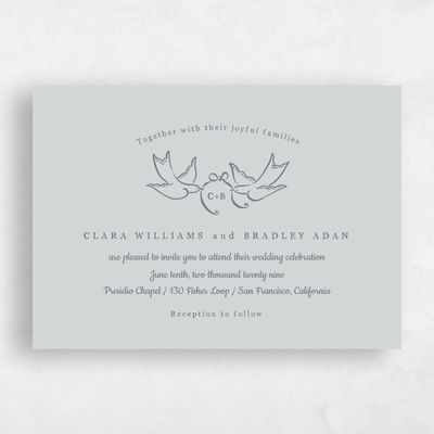 Blue Landscape Wedding Invitation - Camarine Landscape