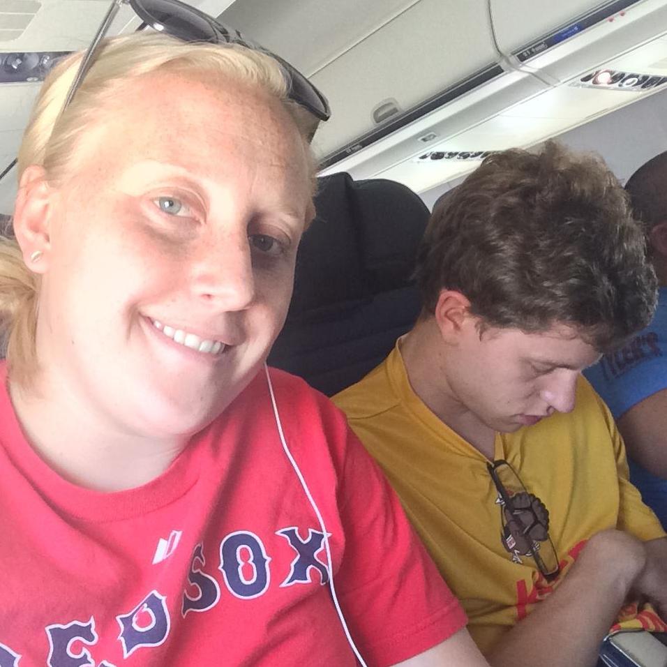 That time the plane hadn't taken off yet and Ian was already asleep.