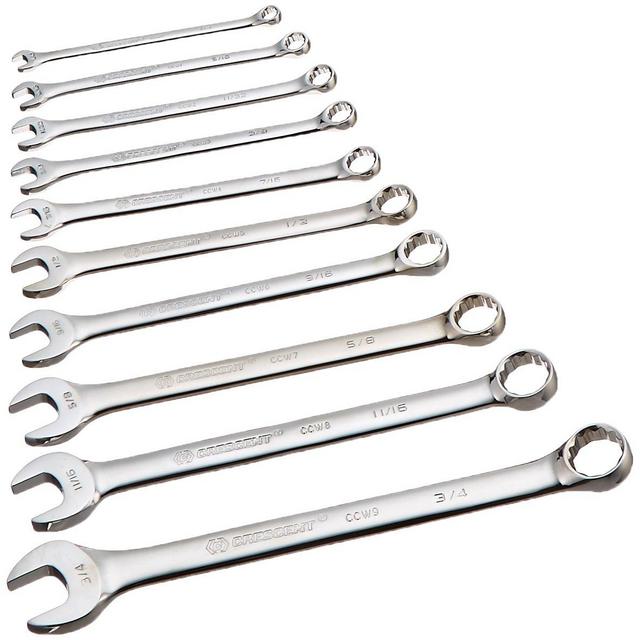 Crescent CCWS2 SAE Combination Wrench Set, 10 Piece