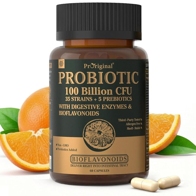 Probiotics with Prebiotics for Men and Women - 35 Strains Probiotics 100 Billion CFU for Gut & Digestive Health, Vegan Acidophilus Probiotic Supplement, Non-GMO Raw Probiotic 60 Capsules