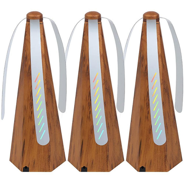 PIAOPIAONIU 3 PCS Fly Fan for Tables Fan Fly Portable Wood Grain Table Fan,for Outdoor Indoor Keep Flies Away from Your Food