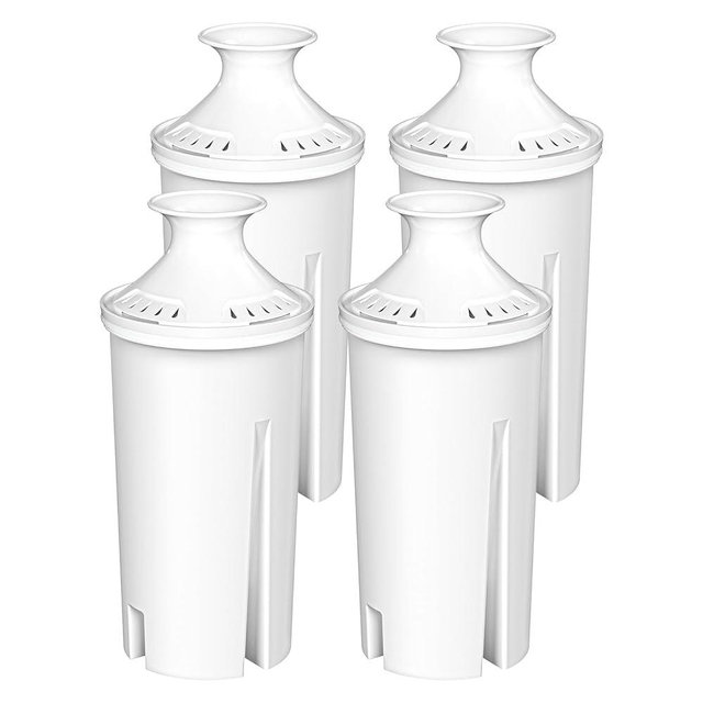 4-Pack Water Filter Replacements for Brita Water Pitchers and Dispensers, NSF 53 Certified to Reduce Chlorine and Bad Taste, BPA free