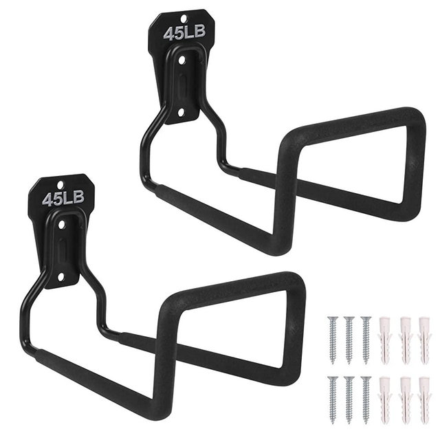 2pcs Heavy Duty Hose Hanger Garden Hose Storage Black Water Hose Holders for Outside Wall Mount Durable Hose Stand for Garden Hose (2pcs Black)