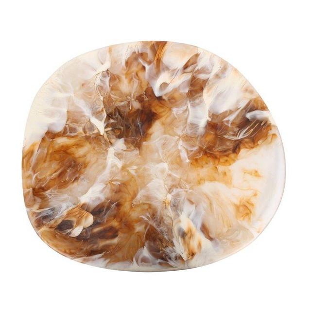 Large Brown Resin Stone Platter