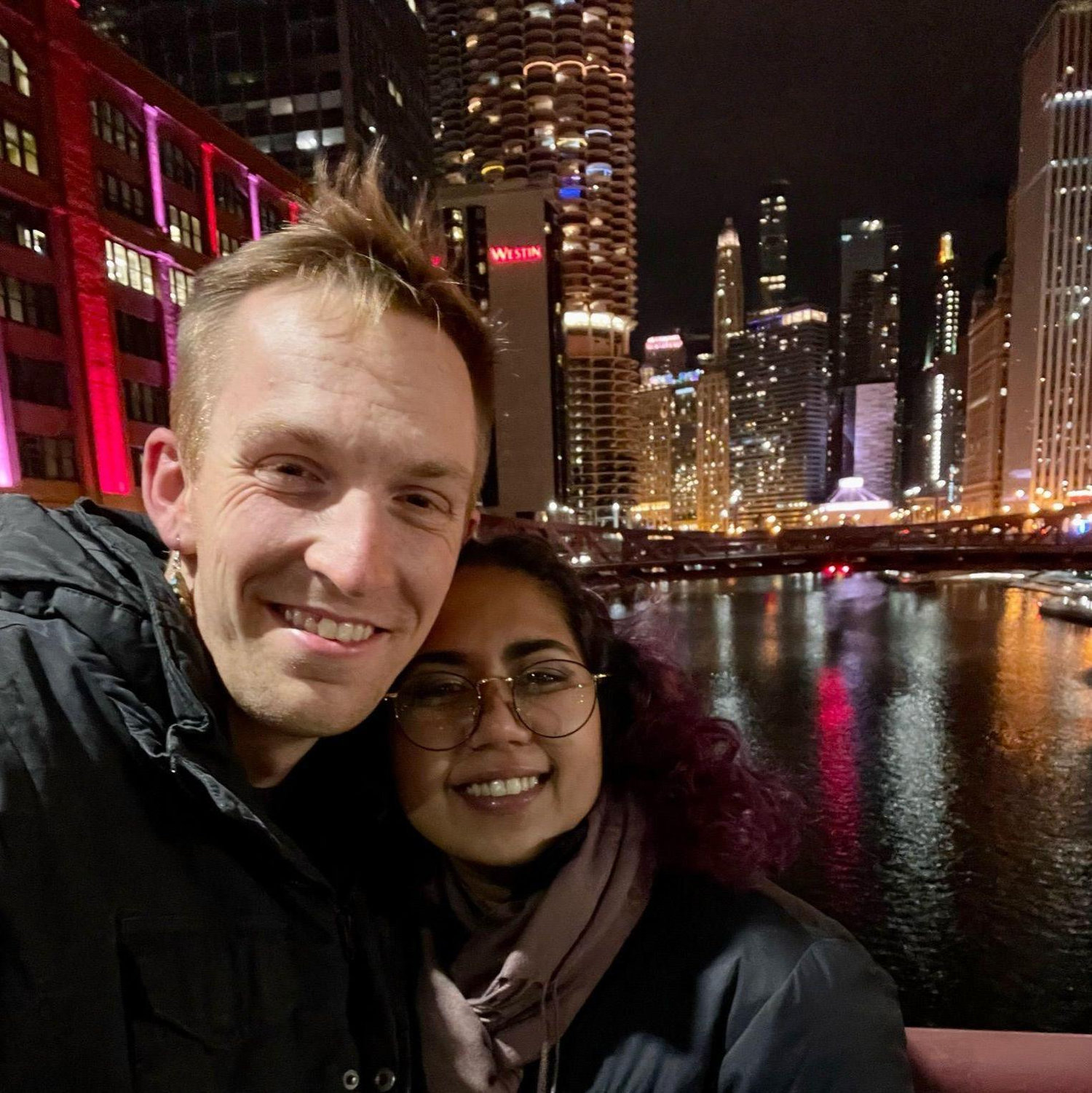 Riverwalk at night - Chicago, Febuary 2022