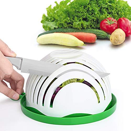 Salad Cutter Bowl Family Size Upgraded Salad Maker, Fast Fruit Vegetable Salad Chopper Bowl, Fresh Salad Slicer FDA Approved