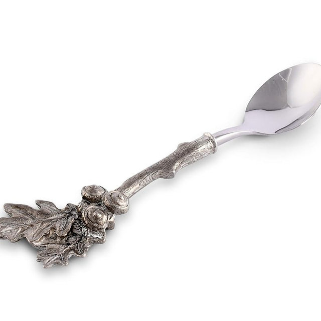 Vagabond House Pewter Acorn & Oak Leaf Jam/Sauce Spoon 5.5 inch Long