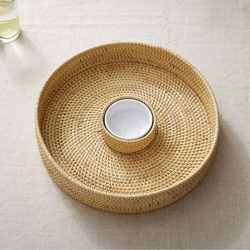 Merida Rattan Chip & Dip Platter