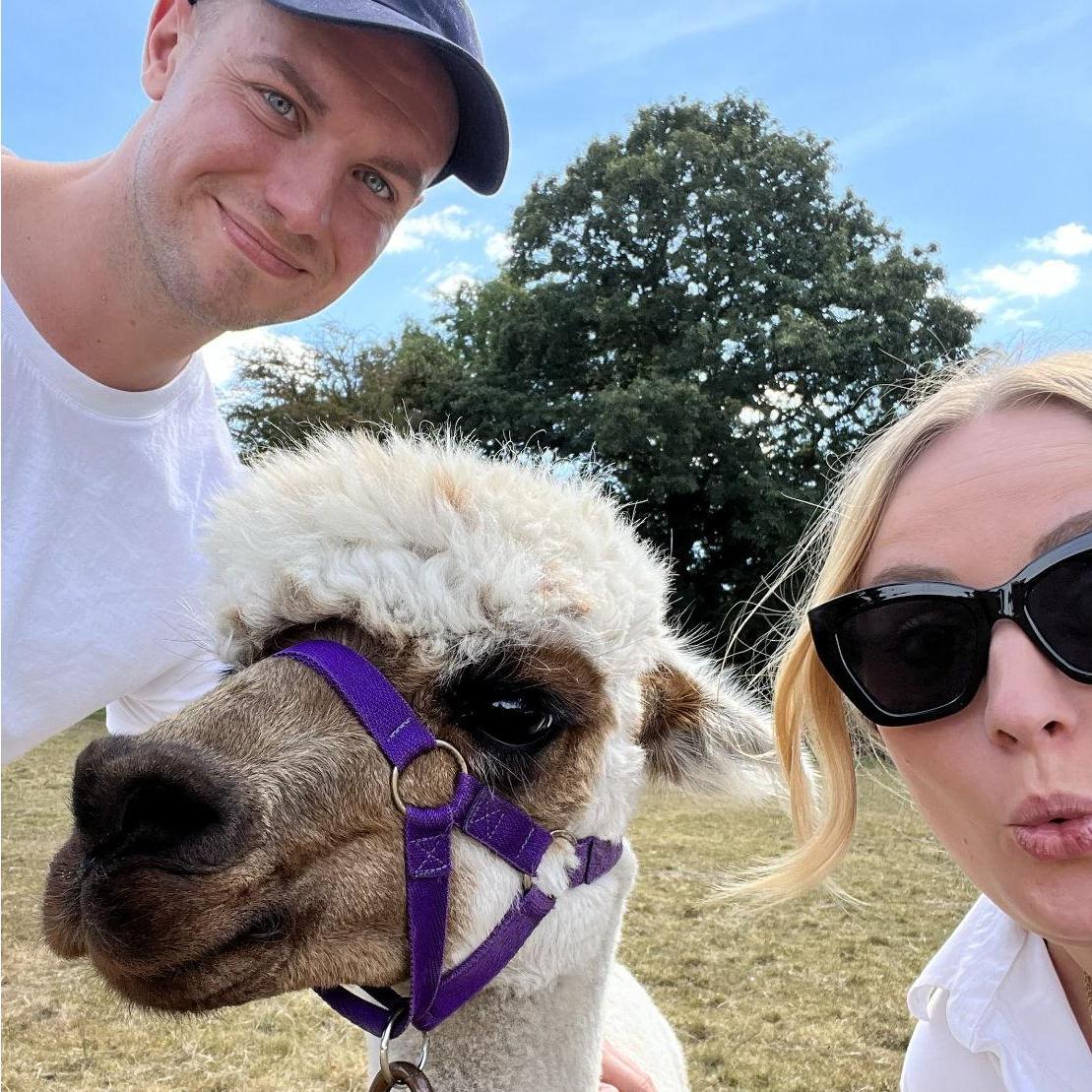 Walking with alpacas!