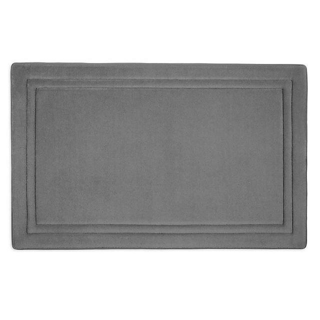 Simply Essential™ Memory Foam 21" x 34" Bath Mat in Charcoal
