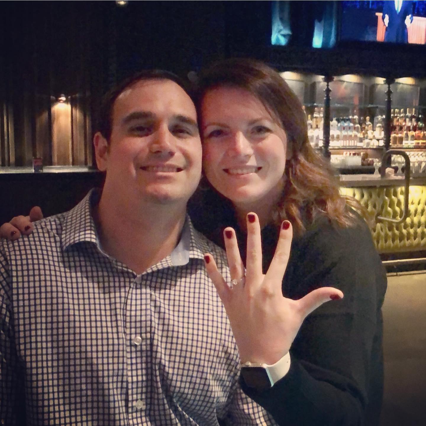 When we got engaged in Chicago!