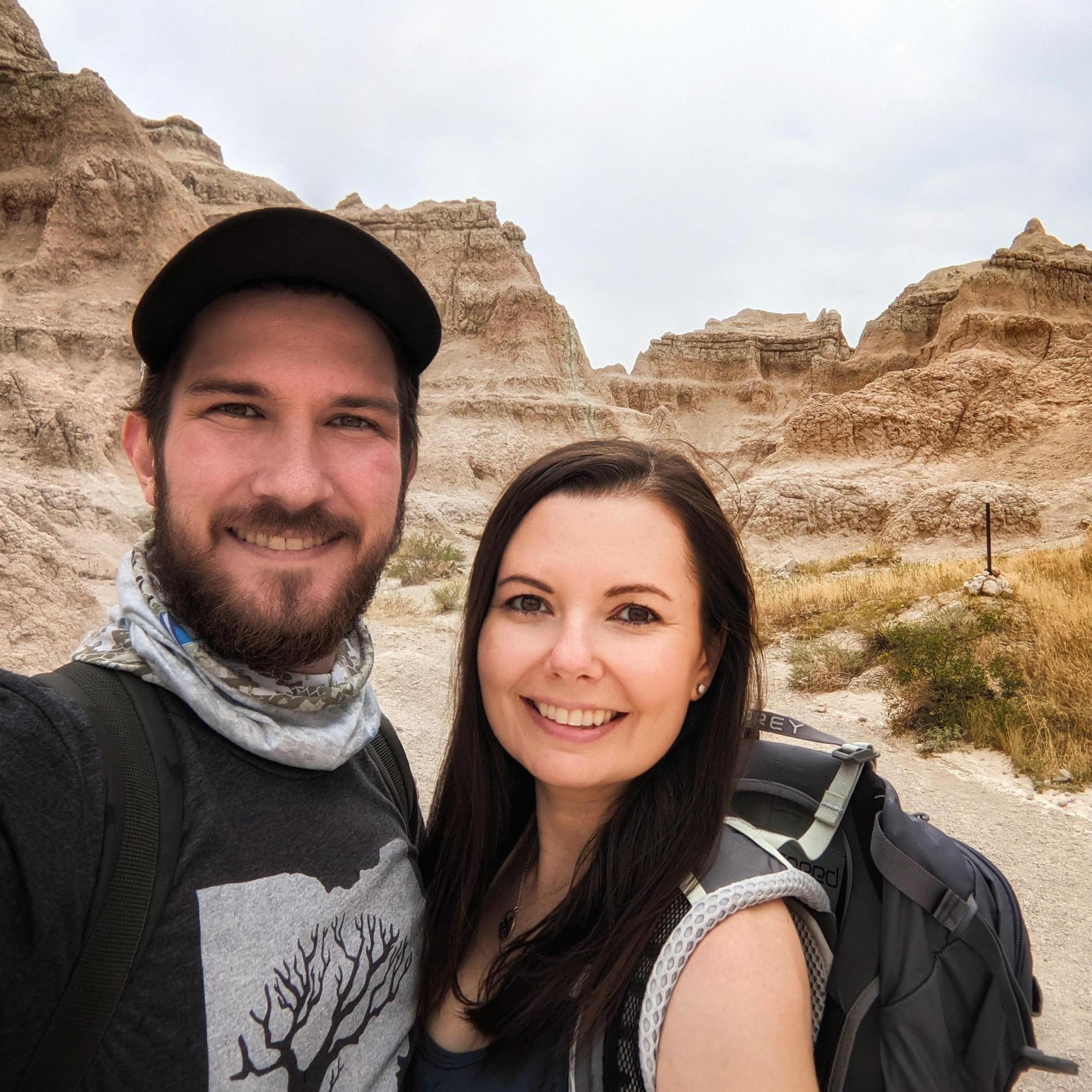Year 6 - Our Road Trip to the Midwest! Picture taken on our favorite hike in Badlands National Park in South Dakota. September 2021.