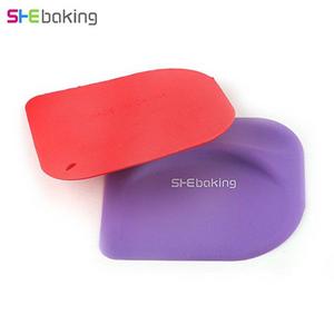 2 Pc Silicone Pastry Bench Dough/Bowl Scraper