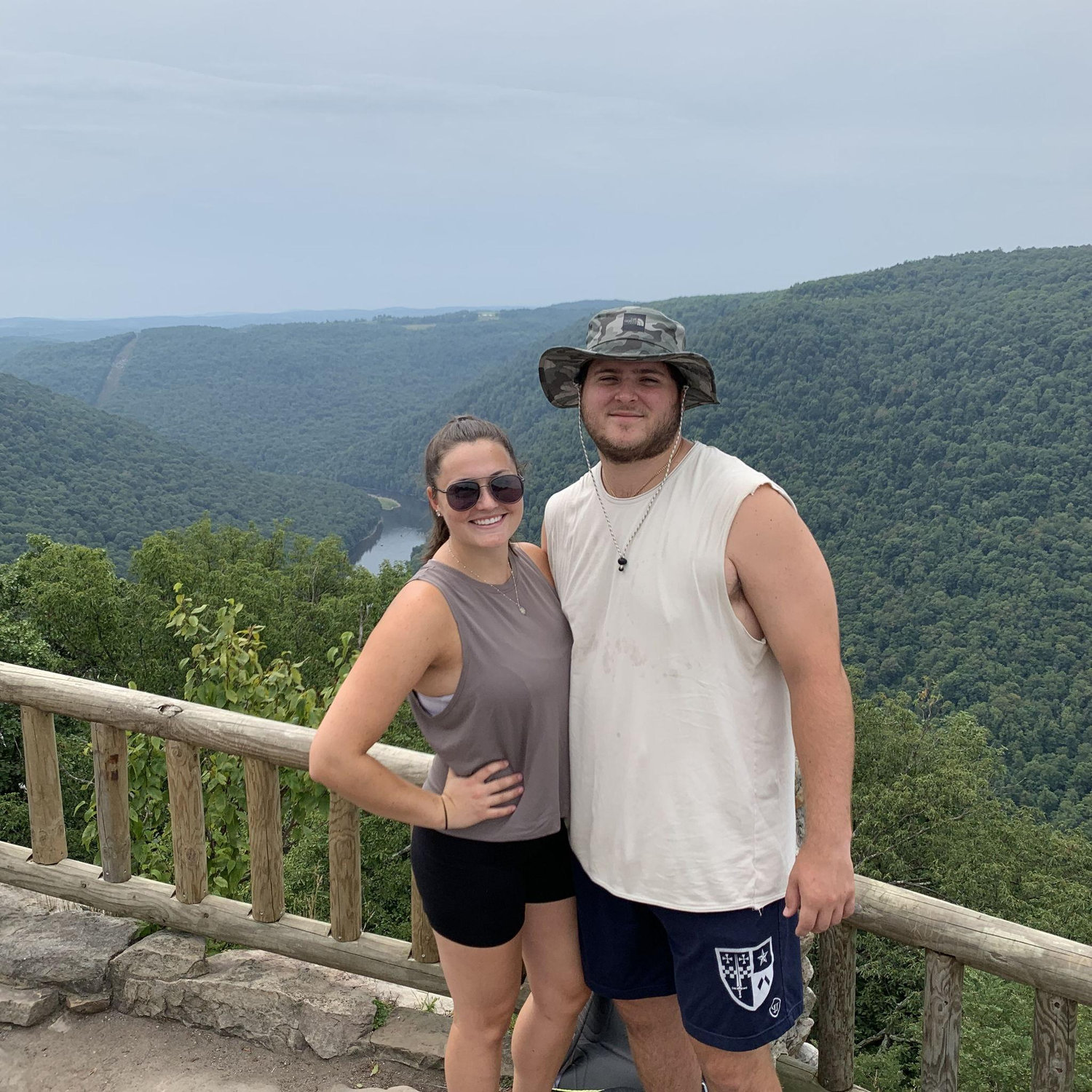 Dom took Lexi for camping for the first time at  Coopers Rock outside Morgantown, WV in 2021.