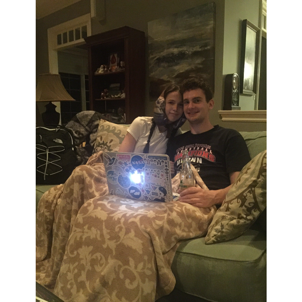 David taking care of Lauren after wisdom teeth removal
