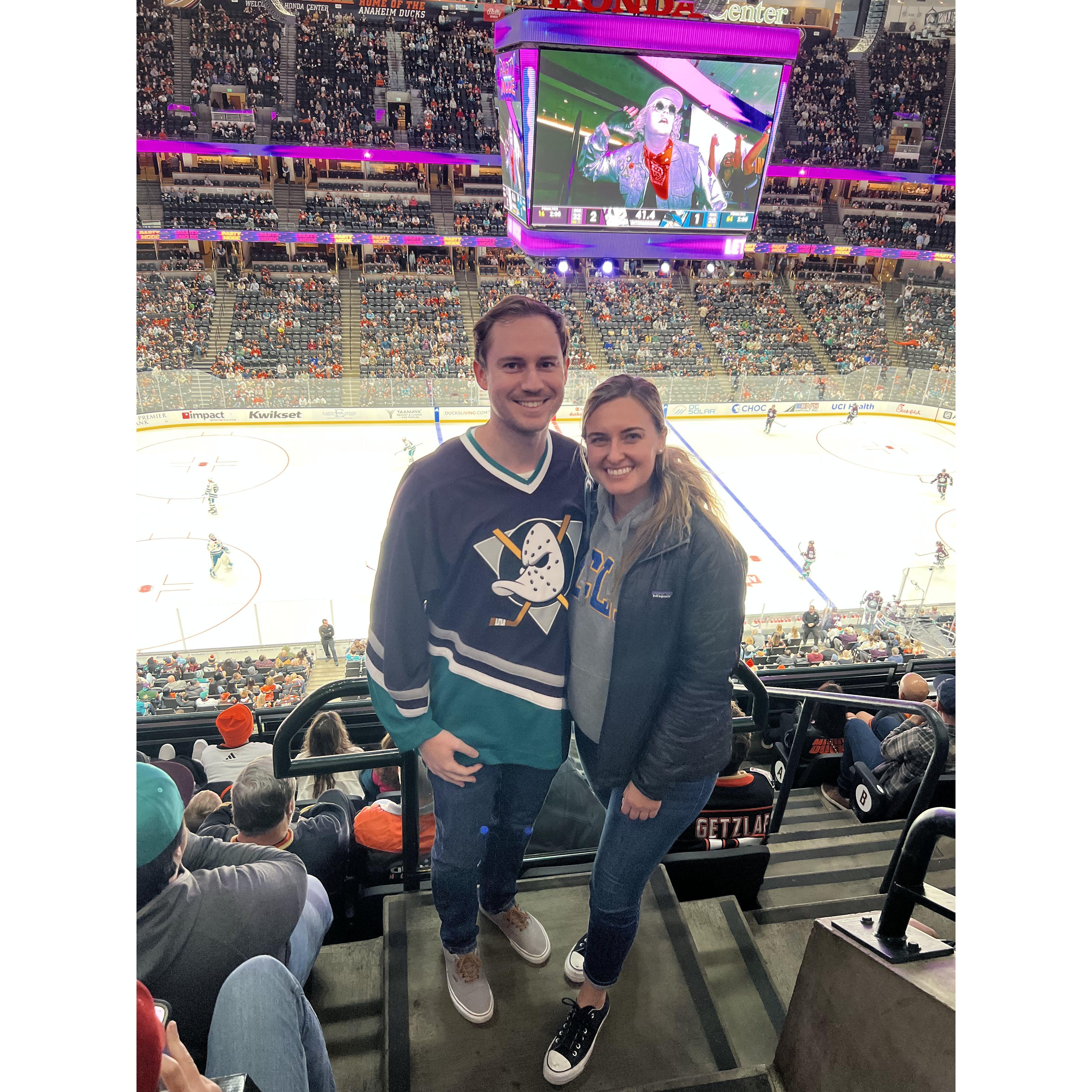 Our first Ducks game together!