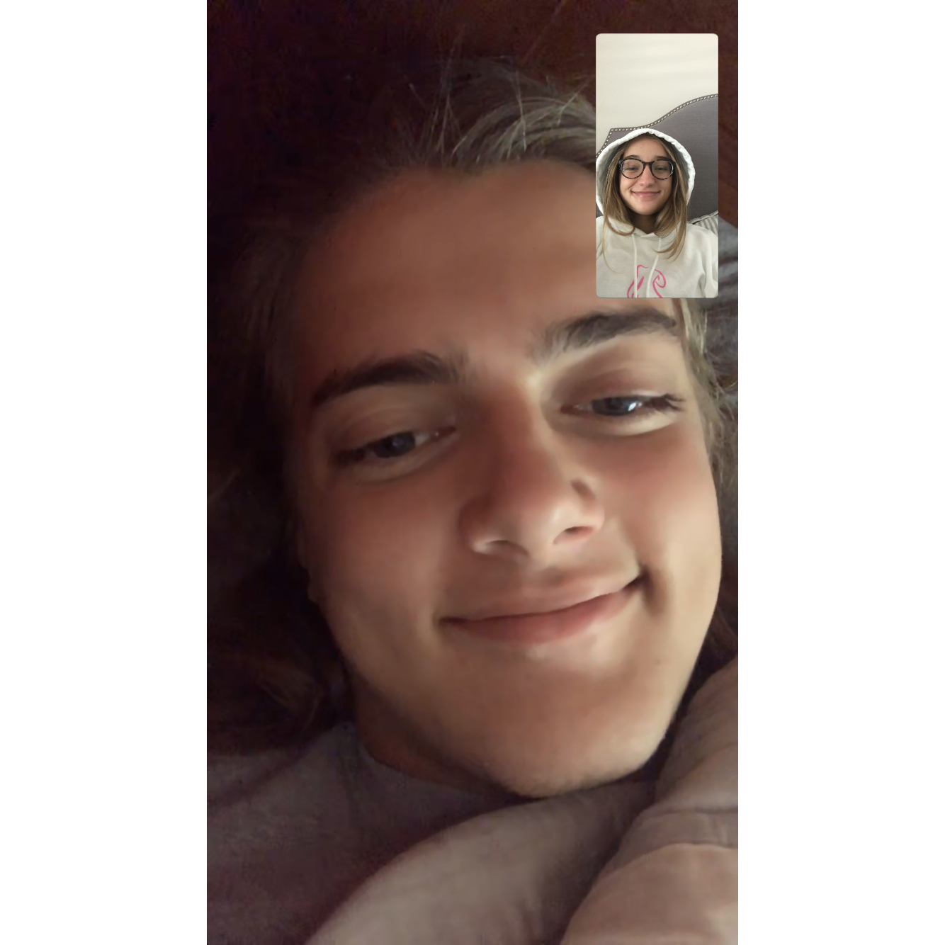 One of our many facetime calls in that 3 month lock-down period.