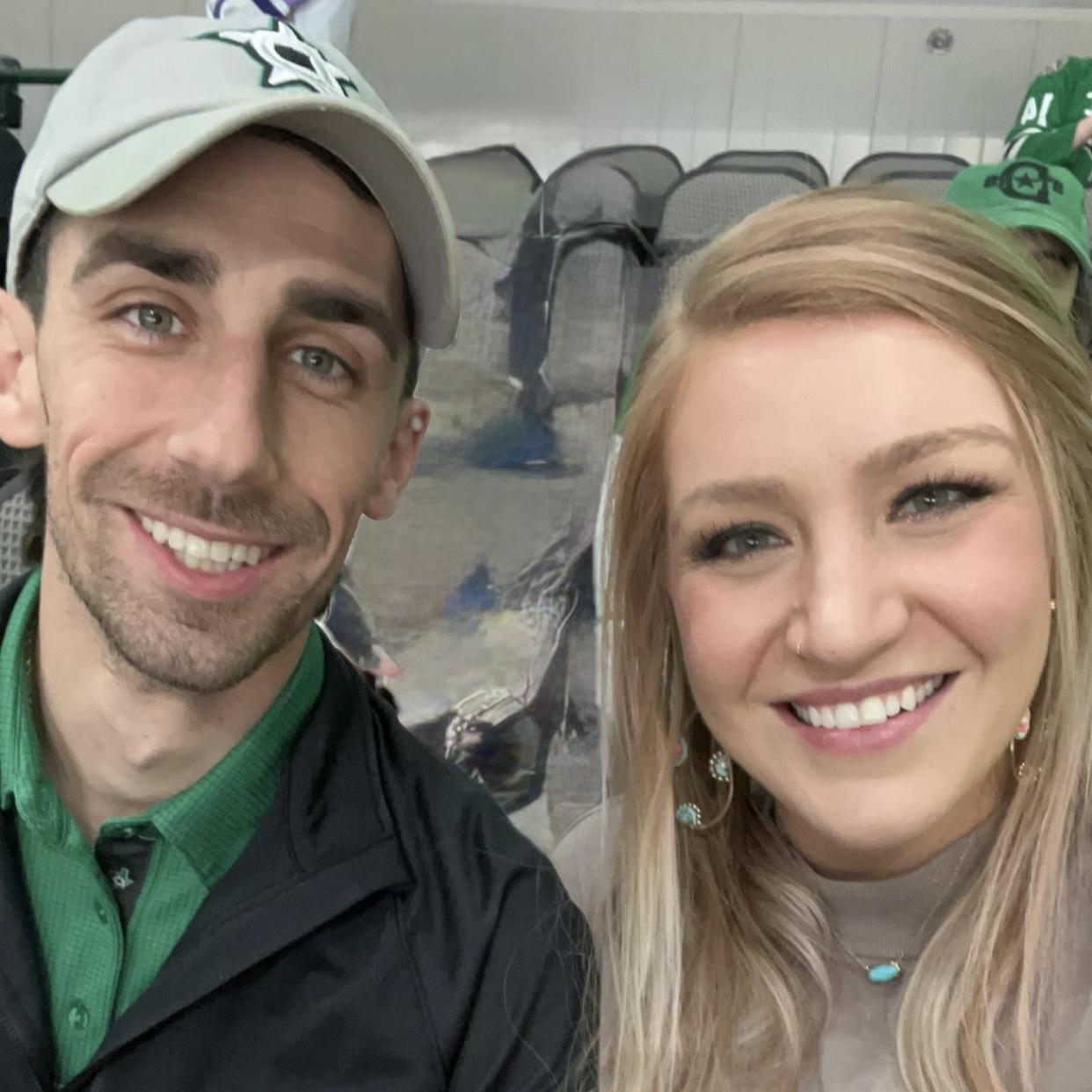 We met at a Dallas Stars game: Casey & April had season tickets to the Stars and Carli & Lindsey tagged along… and the rest is history💚