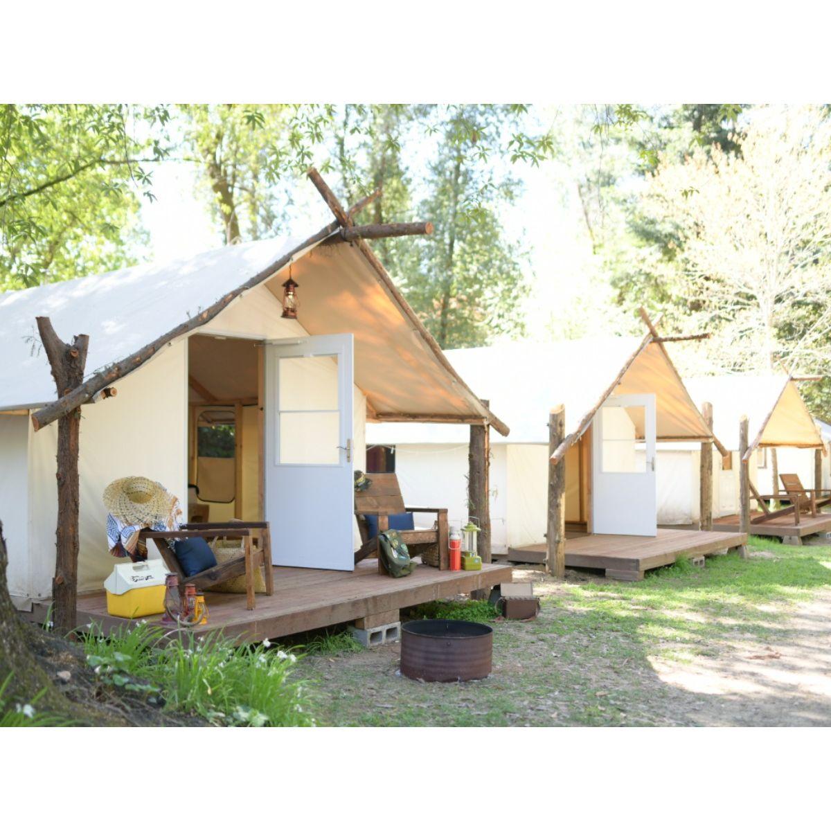 These are the cabin tents that are available for rent.