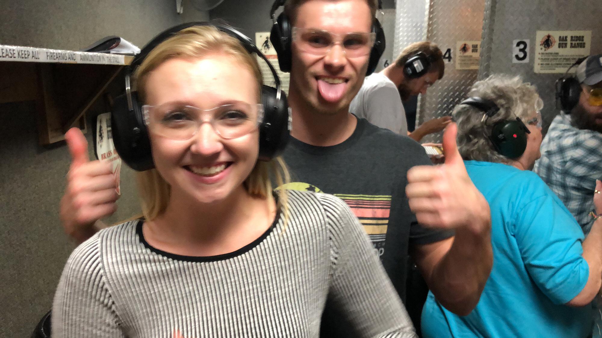 A trip to the shooting range as a classic American thing to do