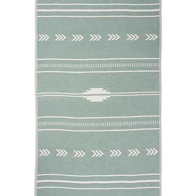 Sand Cloud Large Turkish Beach Towel - Peshtemal Cotton - Great for Beach Bath or as a Blanket - As Seen on Shark Tank - Santa Fe (Green)