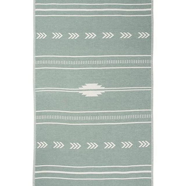 Sand Cloud Large Turkish Beach Towel - Peshtemal Cotton - Great for Beach Bath or as a Blanket - As Seen on Shark Tank - Santa Fe (Green)