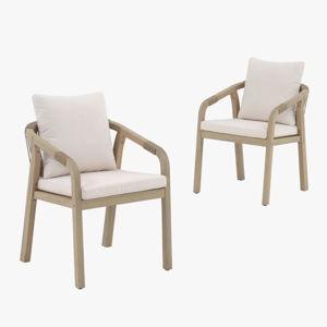 Outdoor Dining Chairs (Set of 2) - Cream