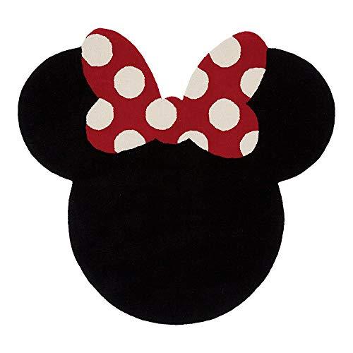 Ethan Allen | Disney I See Minnie Mouse Rug, 5' x 5', Mickey's Ears Black