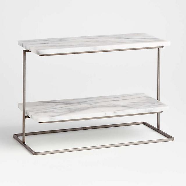 French Kitchen Marble 2-Tier Server
