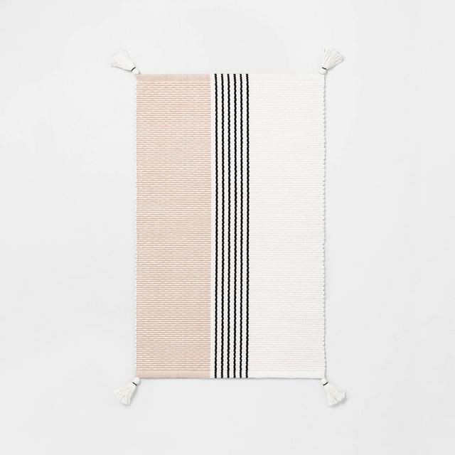 Stripe Tassel Bath Rug - Hearth & Hand™ with Magnolia