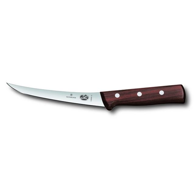 Victorinox-Swiss-Army-Cutlery Rosewood Curved Boning Knife, Semi-Stiff Blade, 6-Inch