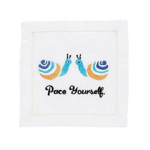 AUGUST MORGAN PACE YOURSELF COCKTAIL NAPKIN