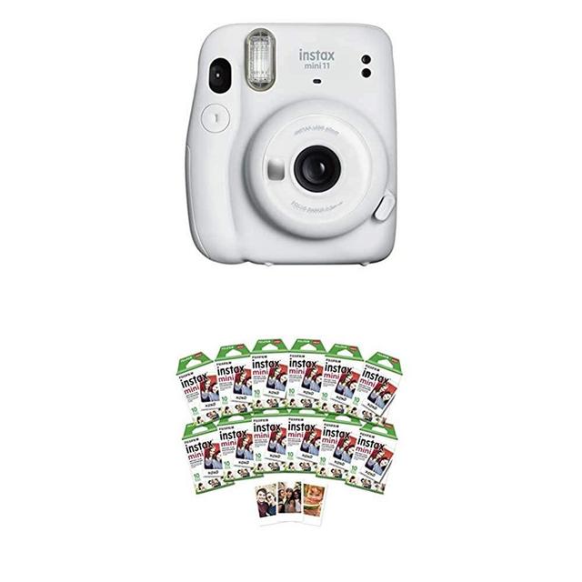 Fujifilm Instax Mini 11 Instant Camera - Ice White + w/120-pack