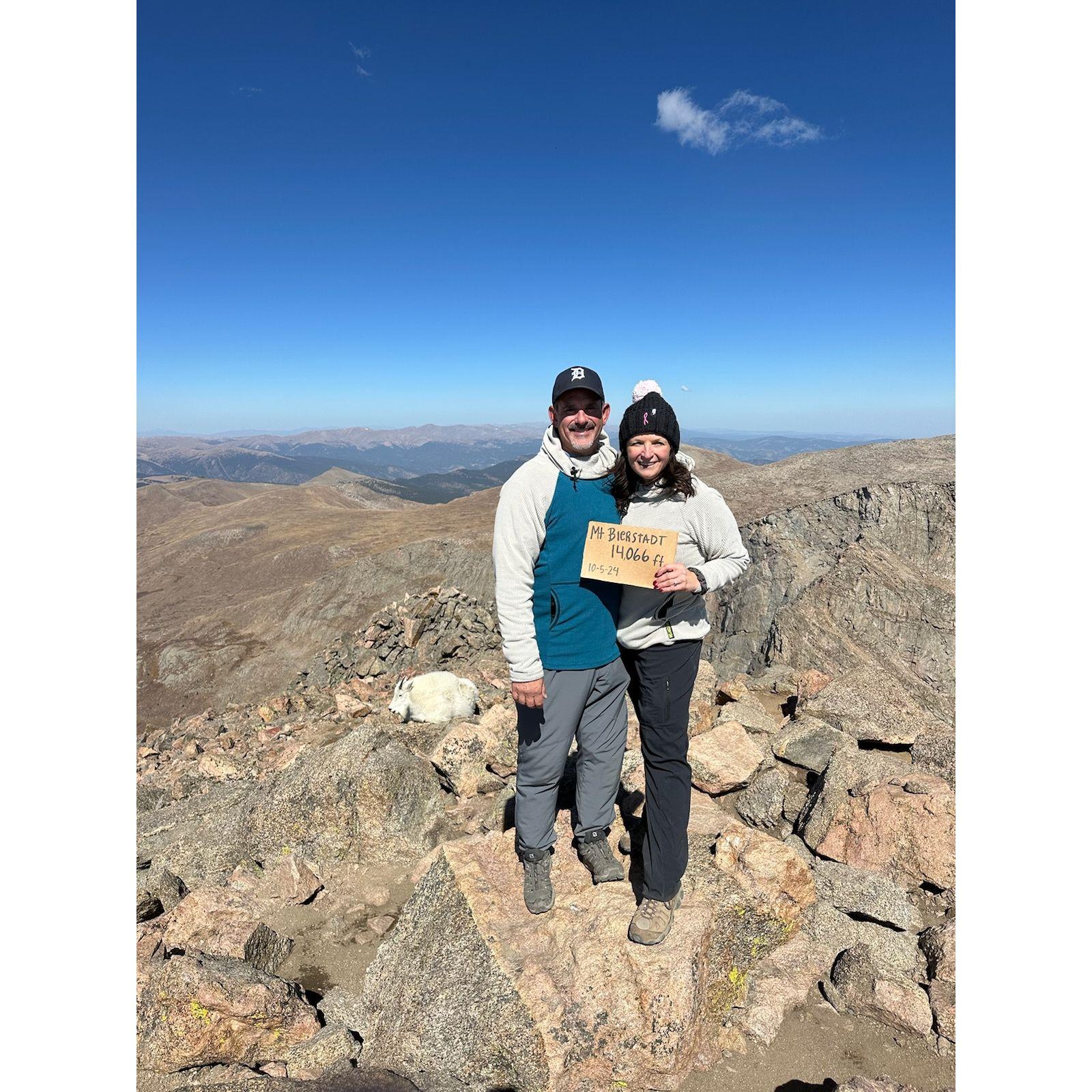 Conquering our first 14er together, Mt. Bierstadt, was an adventure! Ask us about the incredible journey and the hilarious story behind our unexpected friend photobombing in the background!
