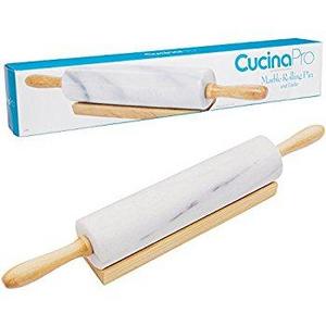 Fox Run 4050 Marble Rolling Pin and Base, White