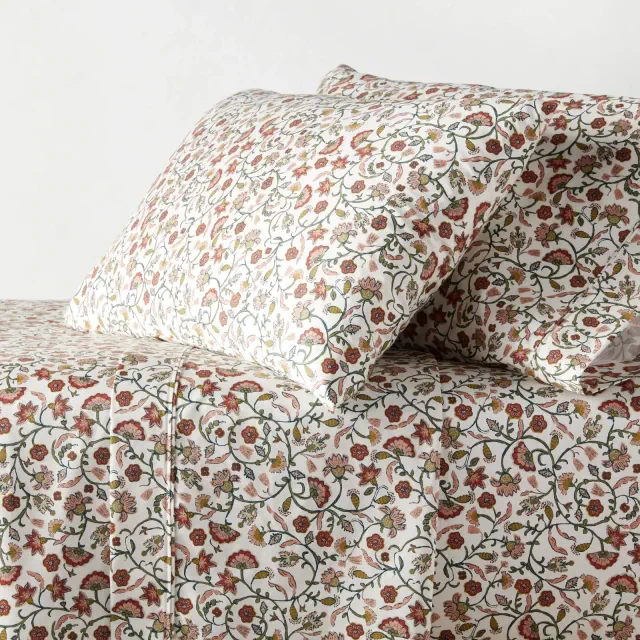 King 400 Thread Count Performance Sheet Set Warm Floral - Threshold™