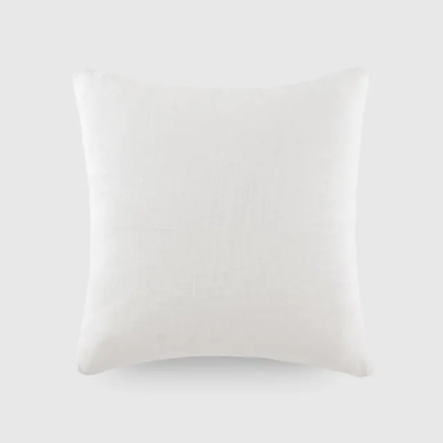 Stone Washed and Distressed Cotton Decor Throw Pillow Cover And Pillow Insert Set - Becky Cameron, Stone Washed White, 20 x 20