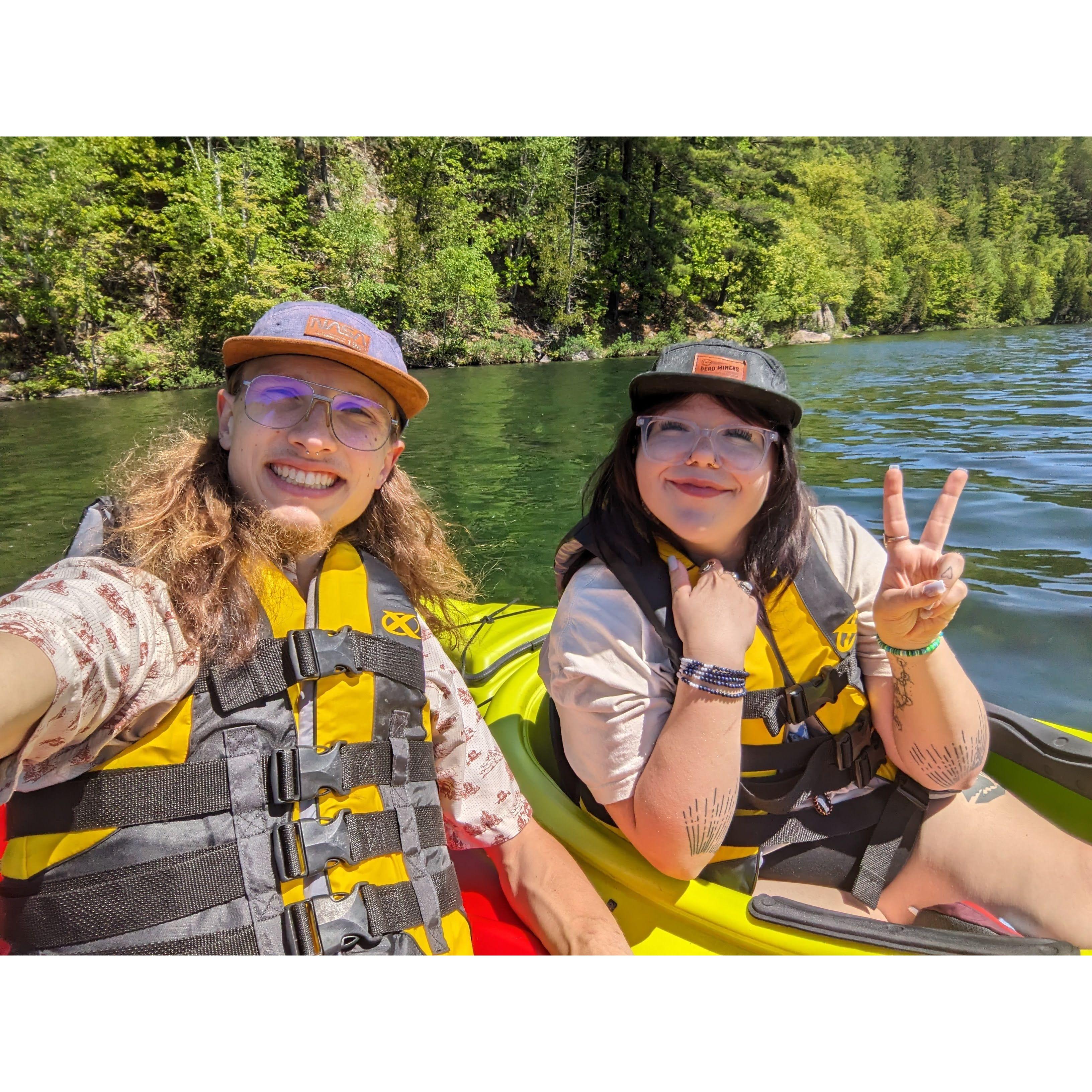 The day after our wedding we went kayaking!