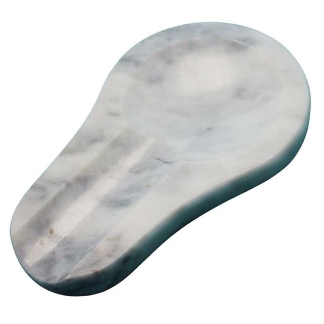 Marble Spoon Rest - Heat-Resistant, BPA-Free Spoon Holder for Stove Top - Kitchen Utensil Holder for Spoon, Ladle, Spatula & Other Accessories
