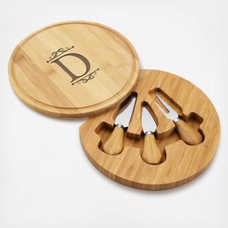 Engraved Feta 4-Piece Charcuterie Board & Tool Set