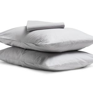 Percale Sheet Set - Queen - Light Grey w Top Sheet