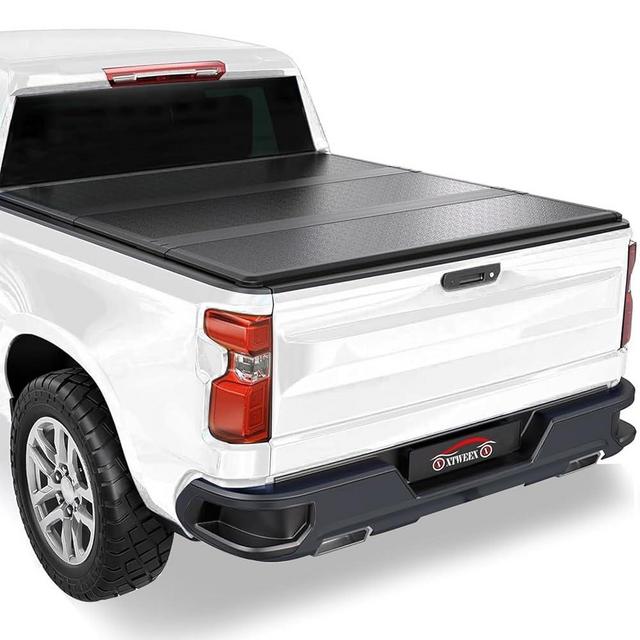 XTWEEX FRP Hard Tri-fold Truck Bed Tonneau Cover Fits 5.2 FT (62") for 2023-2025 Chevy Colorado GMC Canyon Bed 5.2 FT Fiberglass and Waterproof Fleetside Bed