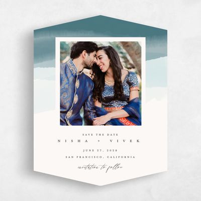 Blue Diamond Wedding Save the Date - Halloway Photo