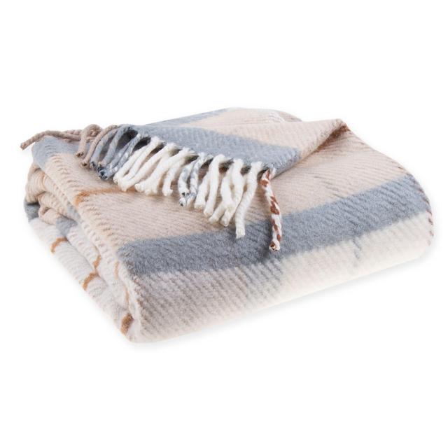 Bee & Willow™ Home Vintage Plaid Throw Blanket in Ivory